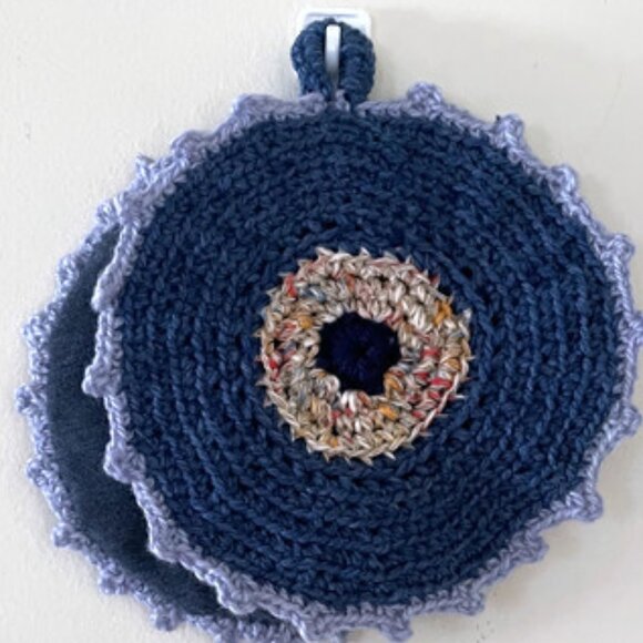 Crochet Pot Holders, Kitchen Decor, Crochet Gift Under 15, Handmade Potholders - Picture 6 of 8